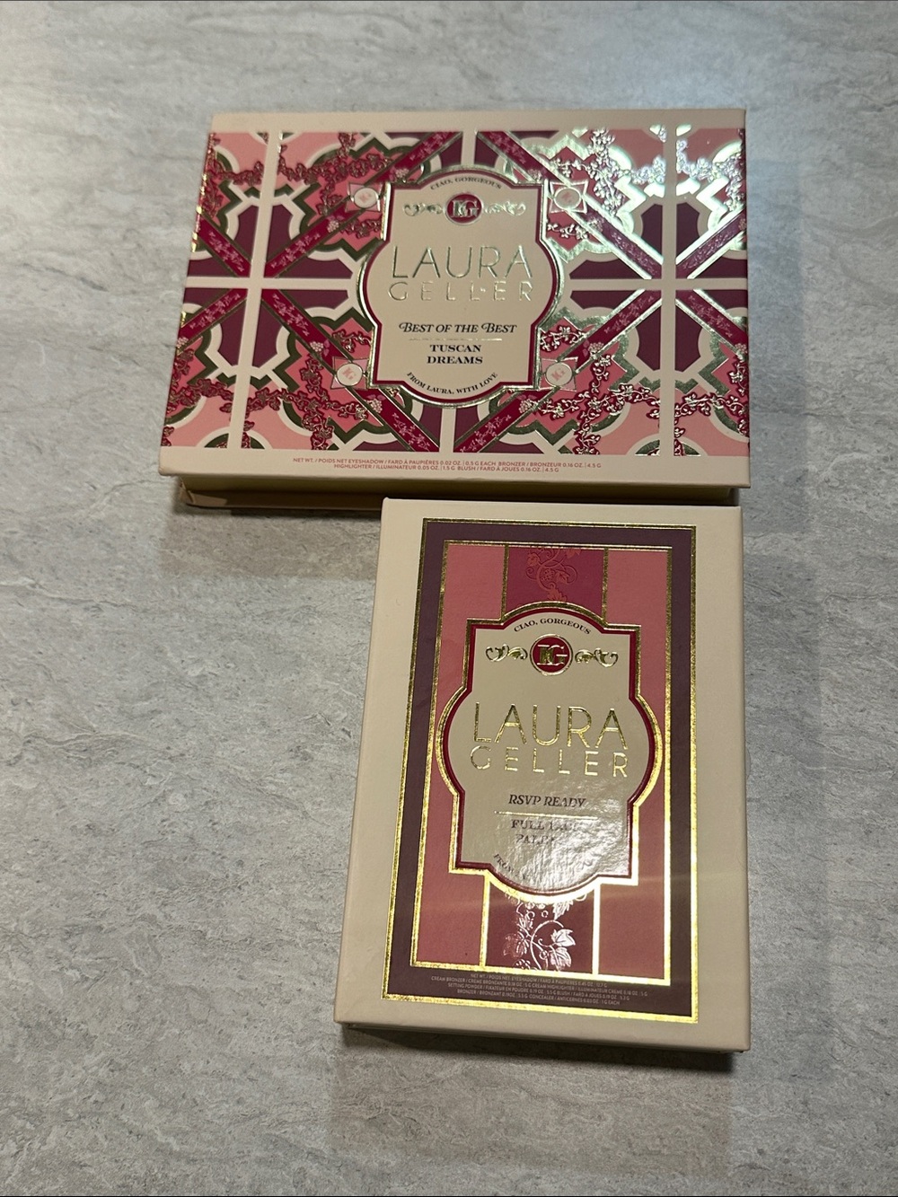 Laura Geller Pink Eyeshadow Palette Duo Bundle